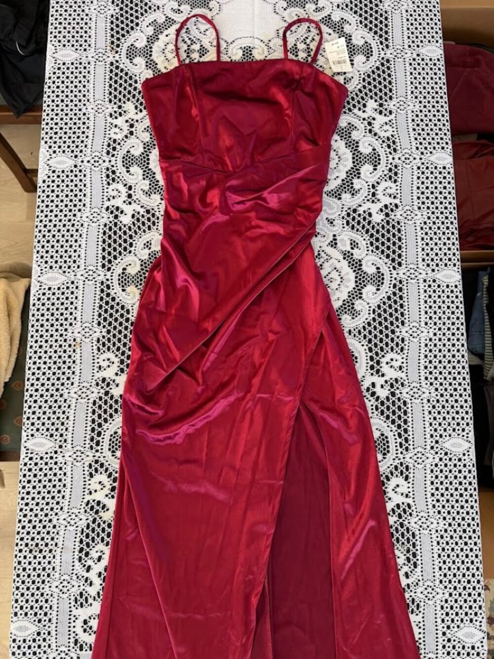 NWT Red Satin Formal Dress - Size S